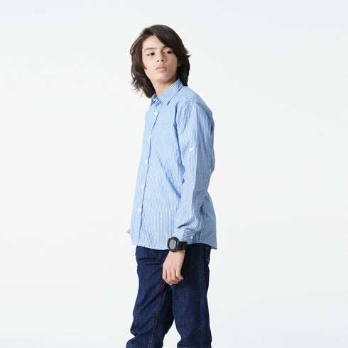 Blue Striped Button Down Shirt